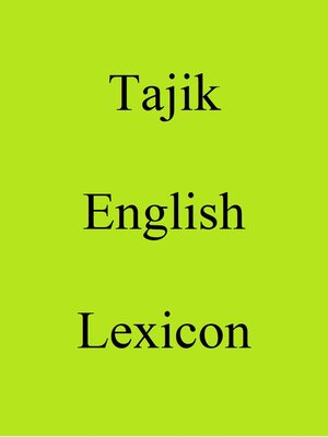 cover image of Tajik English Lexicon